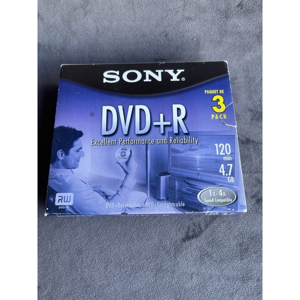 Sony DVD +R 3 Pack, 120 Min., 4.7 GB, New sealed